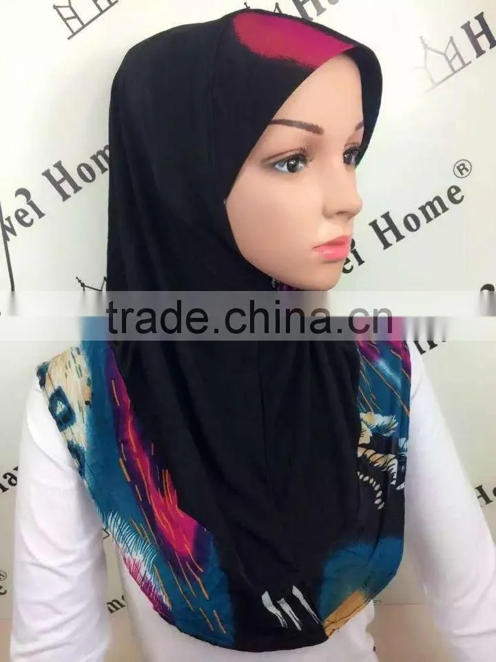 H278 new style one piece hijab,print hijab