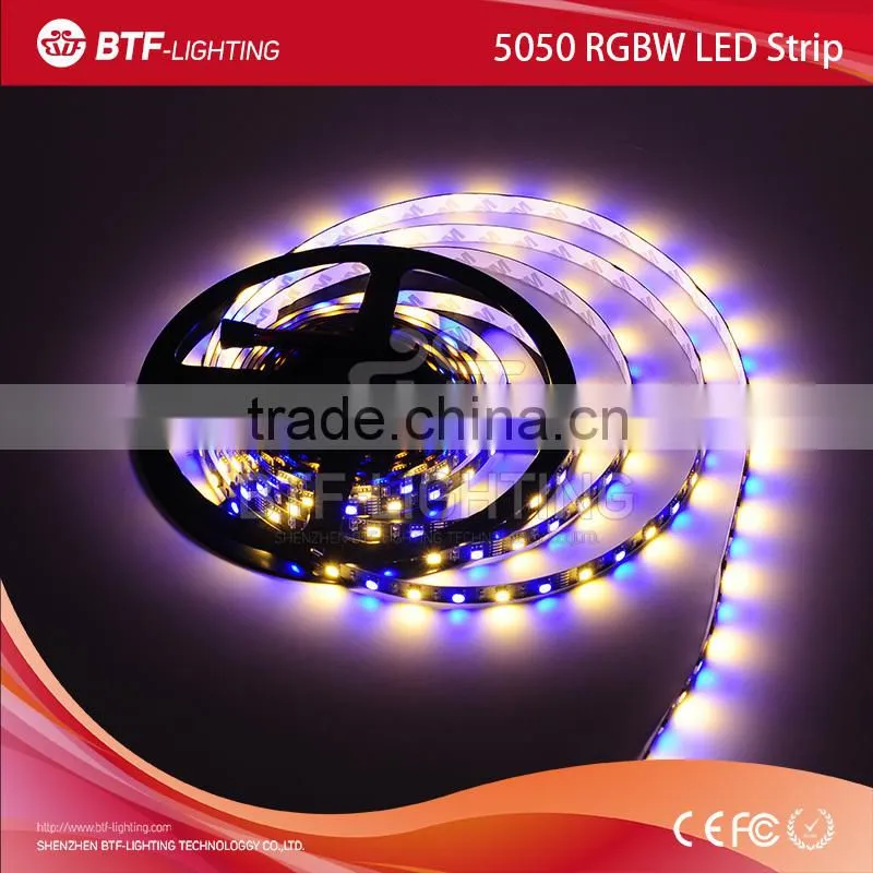 5050 RGBW 5m 60leds/m led strip rgbw RGB+Warm White strip Non-waterproof IP30 Black PCB DC12V SMD 5050 Mixed color
