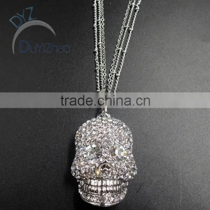 gold plated wholesale alloy necklace jewelry with crystal stone