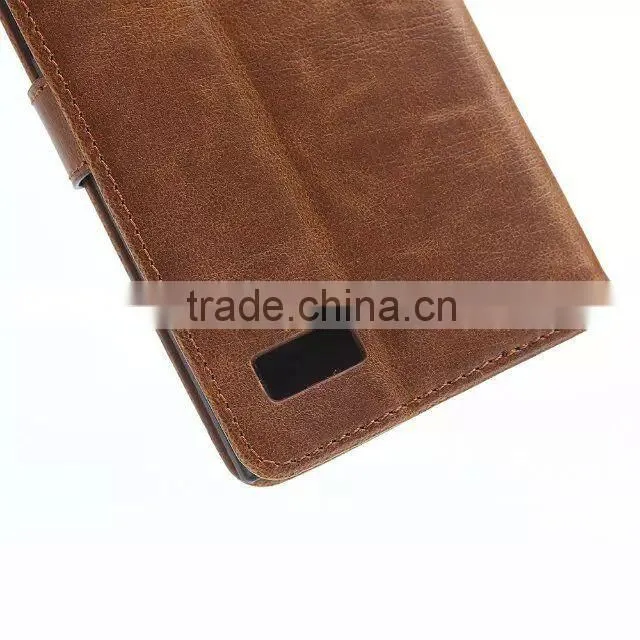 Most popular flip pattern wallet leather case for Blackberry LEAP with stand