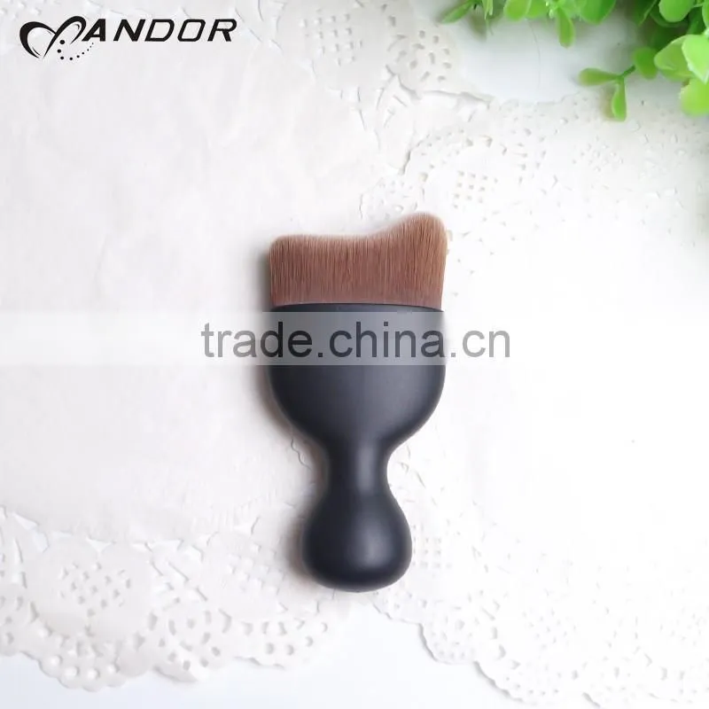 Soft brush hair black handle colored mini concealer brush