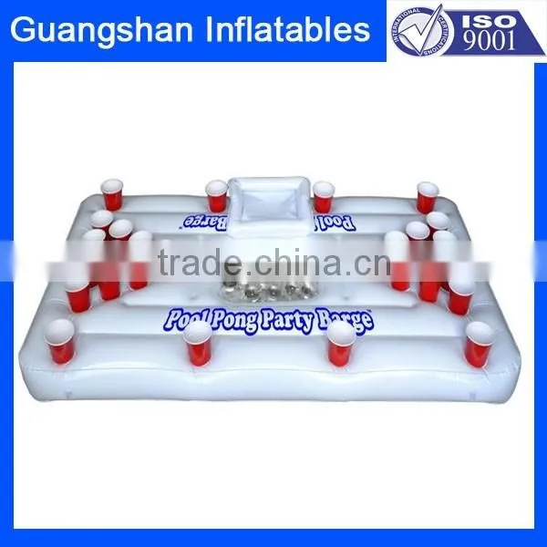 Custom Inflatable beer pong float with built in cooler