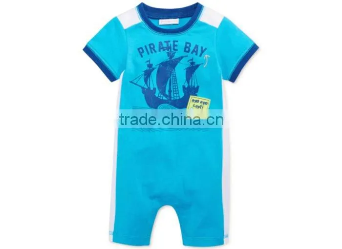 Baby Boys Short Legs Short Sleeve Cute Printing Romper Kids Casual Clothes