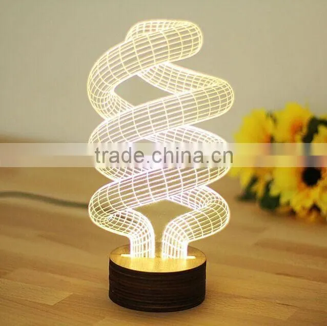 2015 New Type 3D Usb Night Light, Led Lamp Light