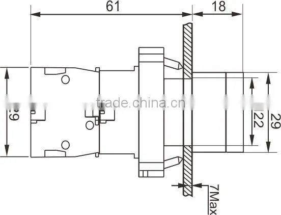 GXB2-BW3472 Push button switch