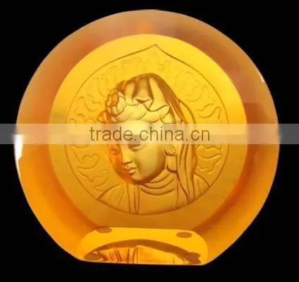 Factory Wholesale Crystal Transparent Buddha Statues
