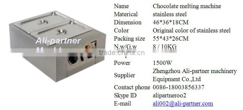 Small chocolate melting machine