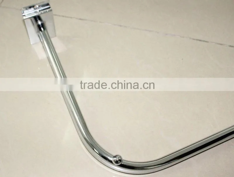 U shaped metal chrome clothes hanging rails