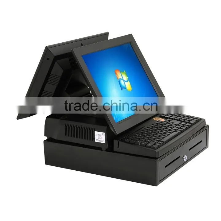 IZP015 2015 Pos All In One Pos System Dual Screen Lowest Price