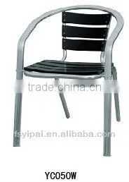 stackable aluminum frame wood dining chair (YC050)