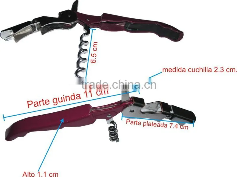 Metal Wine Corkscrew Bottle Opener with Knife
