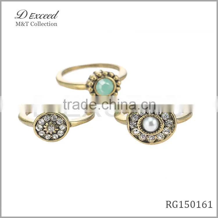 New arrive Retro gold adult power ring
