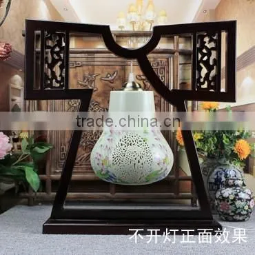 Hotel bedside porcelain table lamps ceramic restaurant table lamp wood lamp 2016 floor standing lamps