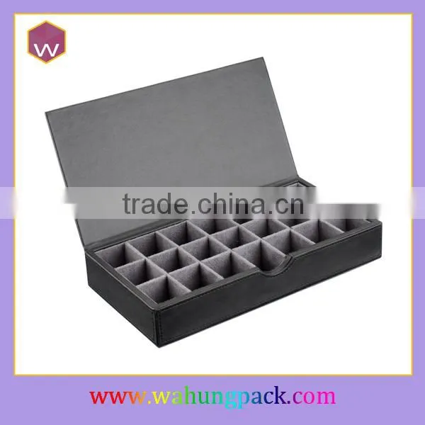 Rectangle Paper Cufflink Gift Box Fashion Yellow Cufflink Box Cardboard With Velvet Lining