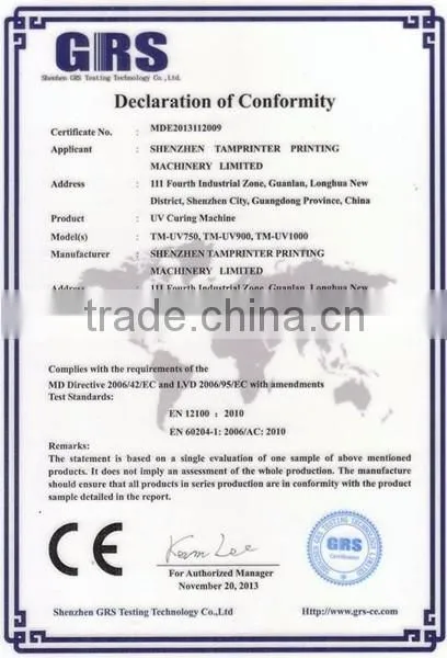 TM-UV-100-2 MDF Plate Portable UV Curing Machine