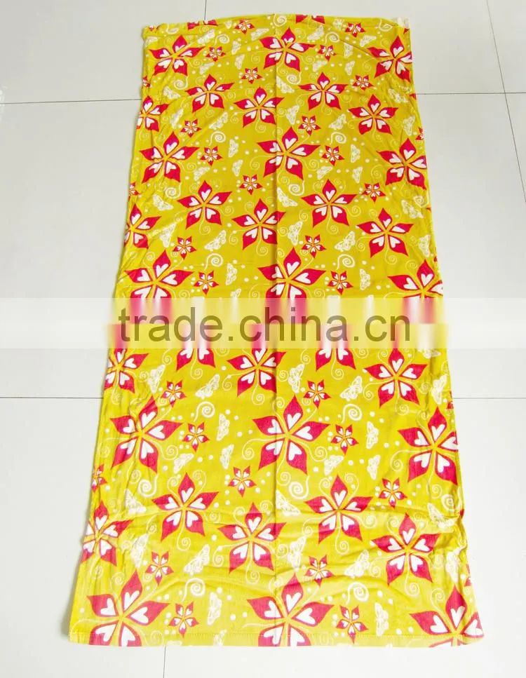 Cheap cotton reactive printed flower beach towel fabric