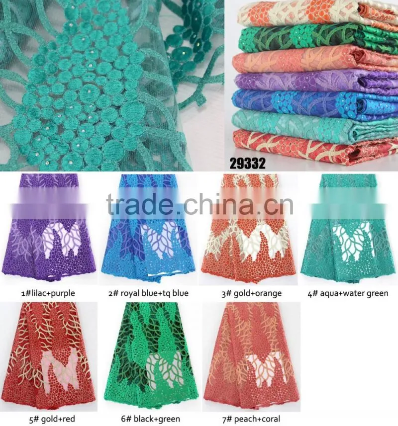 2016 high quality african tulle lace fabrics for asoebi/ nigeria bridal embroidered tulle lace fabric