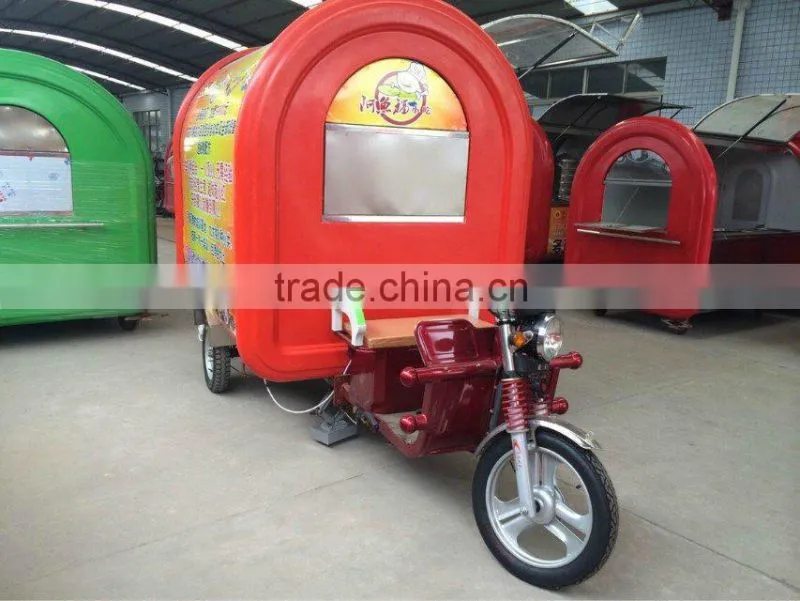 Electric tricycle Food Vending Cart/Mobile Street Kiosk Cart for sale/Food Processing Machine