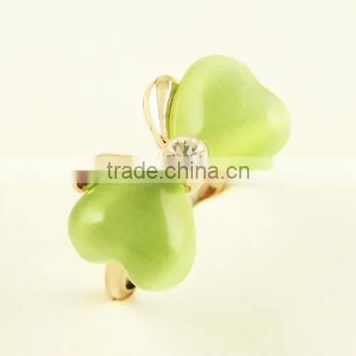 2014 fashion diamond bowknot ring supplier Yiwu