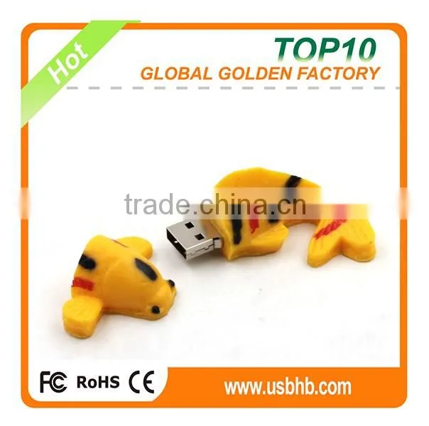 cheap PVC gold fish usb flash drive