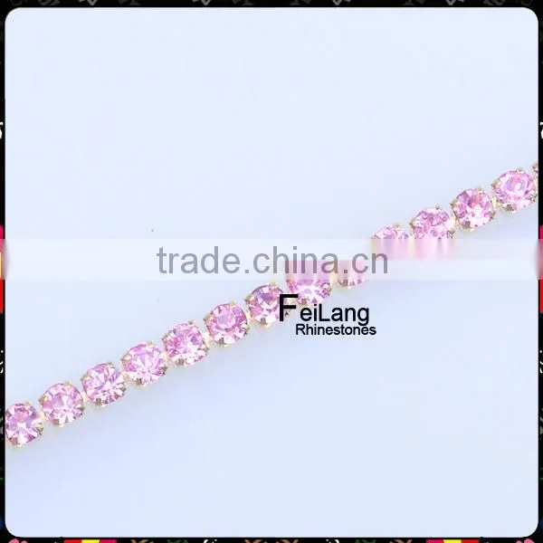 2mm ss6.5 rhinestone crystal cup chain strass cup chain