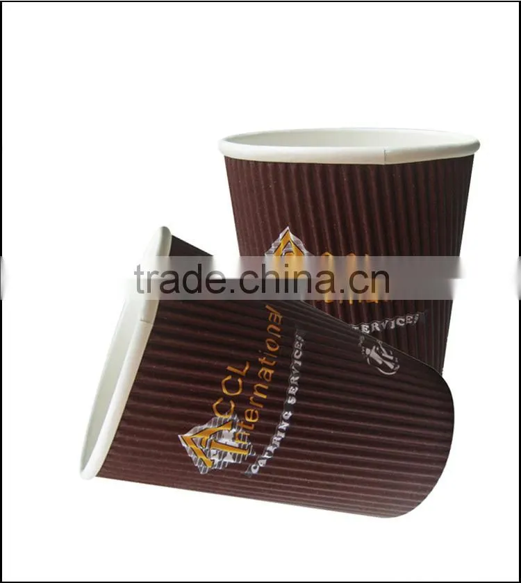 manufacturer in guangzhou double wall paper cup,rippled paper coffee cups