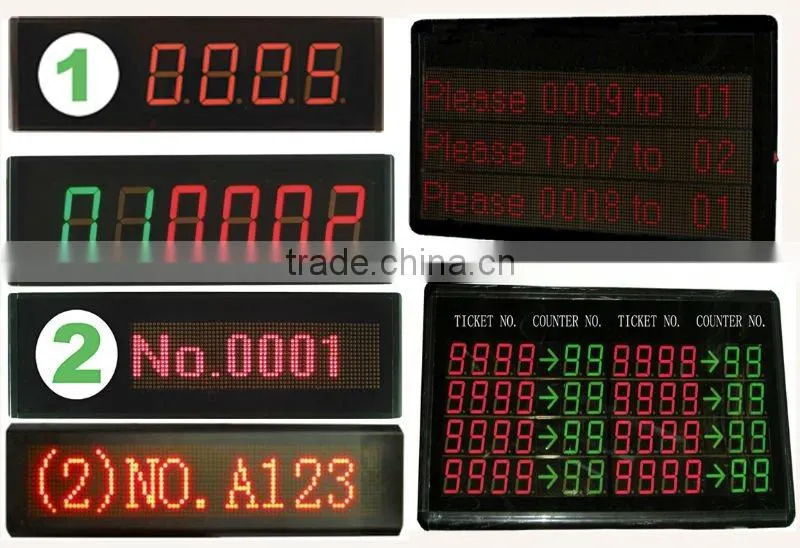 queue LED display wireless queue management system electronic number display system