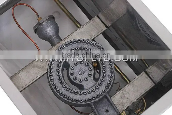 1-Tank 1-basket natural gas chip deep fryer oil filter machine