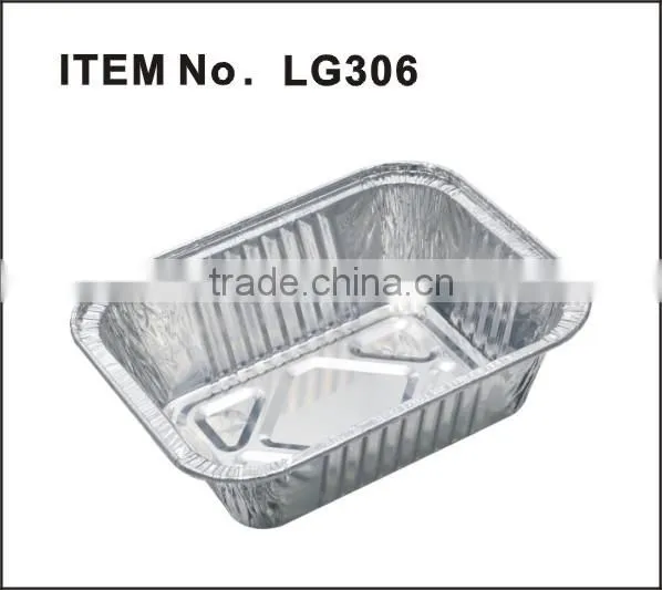 250ml full edge No2 aluminium foil container WITH LID