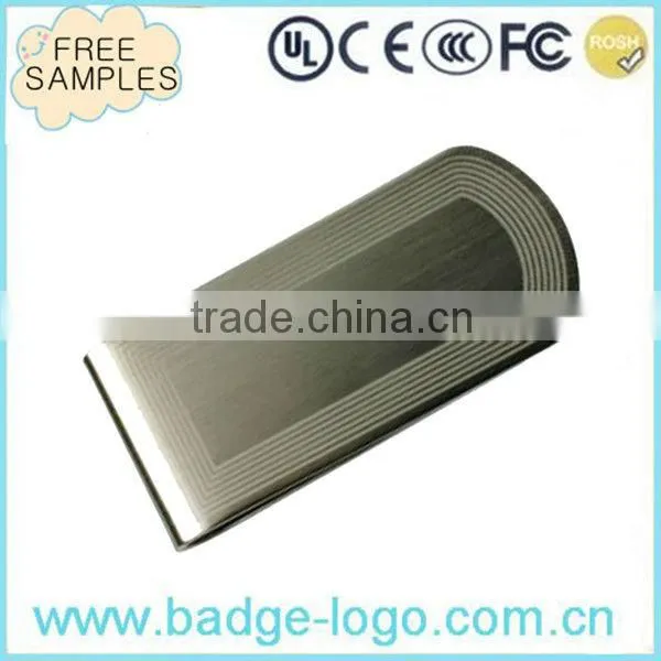 Custom High Quality Stainless Steel Print Logo Money Clip Manufacturer