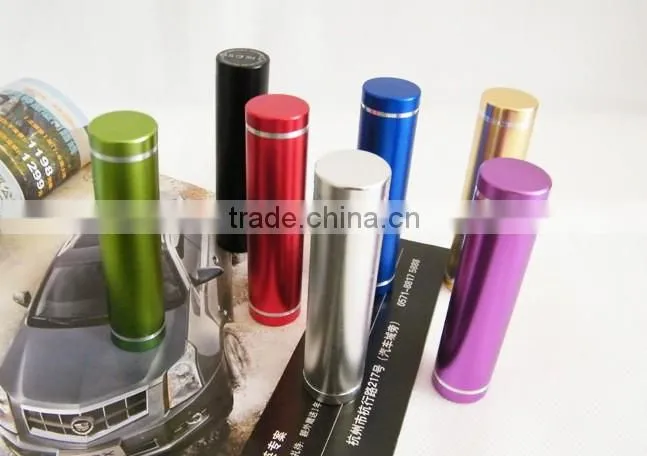 2016 cylinder shape power bank, power bank with LED light,