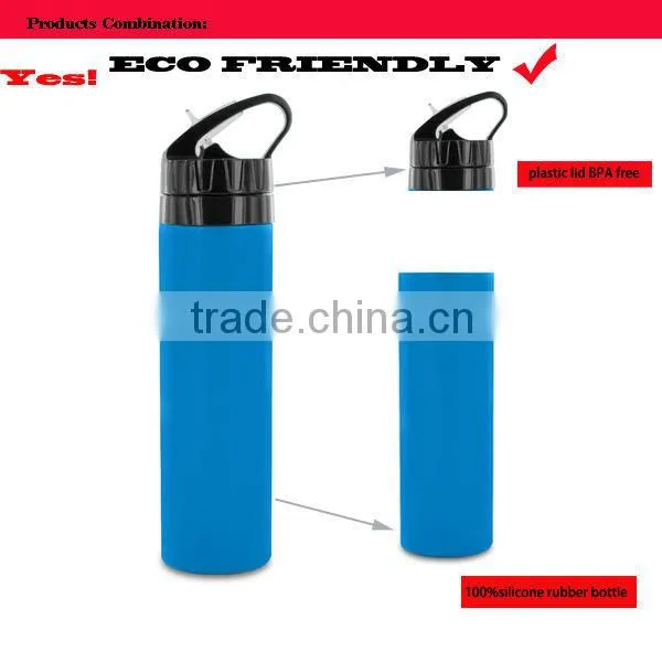 popular fashionable BPA free silicone water bottle drink bottle sport bottle wholesale
