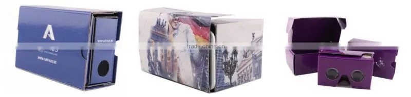 OEM Google Cardboard V2 Big lens VR 3d Glasses 4c Printing with Bluetooth Gamepad Remote Vr Games Movies 3D Google Cardboard