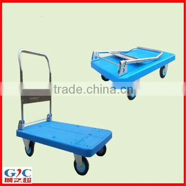 Loading Capacity 150kg Logistic Foldable Handle Mute Trolley