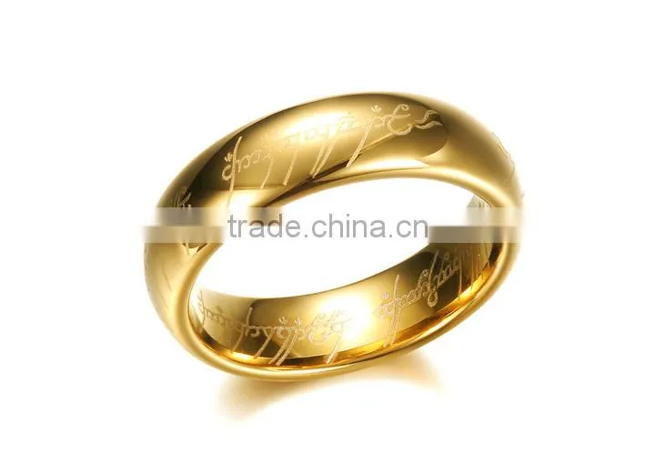 KSTONE The Lords of the Rings Gold Plated Couple Wedding Ring Tungsten Couple Rings