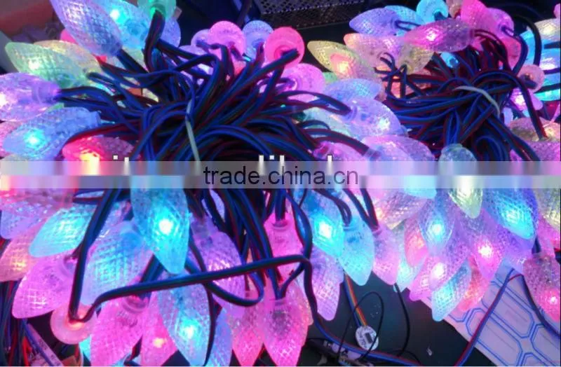 128 node LED pixel string ;DC12V input,IP68;TM1804IC;with C9 cover