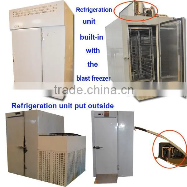 blast freezer to freezer French fries in 2 hours