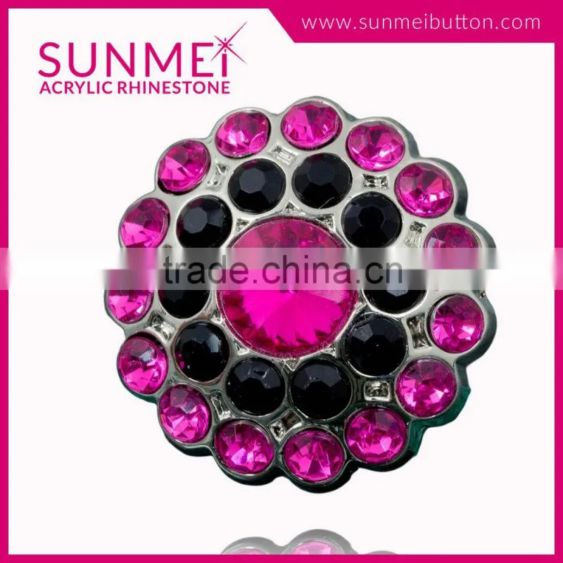 Fashion Style Shinny Rhinestone Garment Accessories Button Earrings
