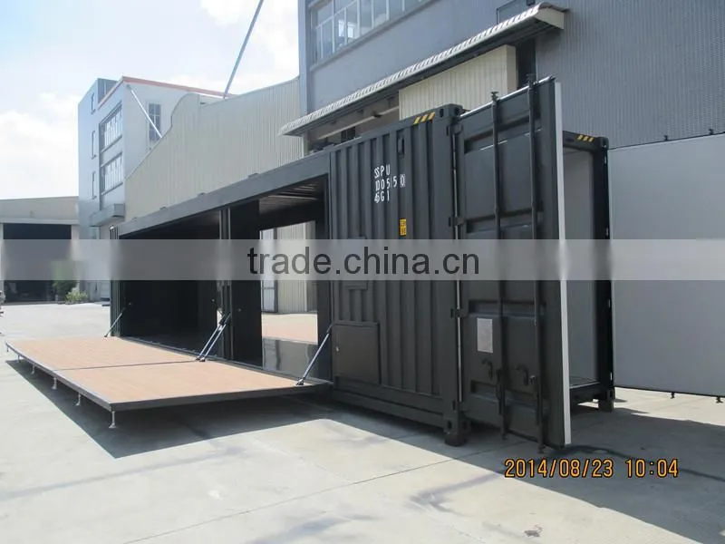 Foldable 40ft shipping container mobile cafe