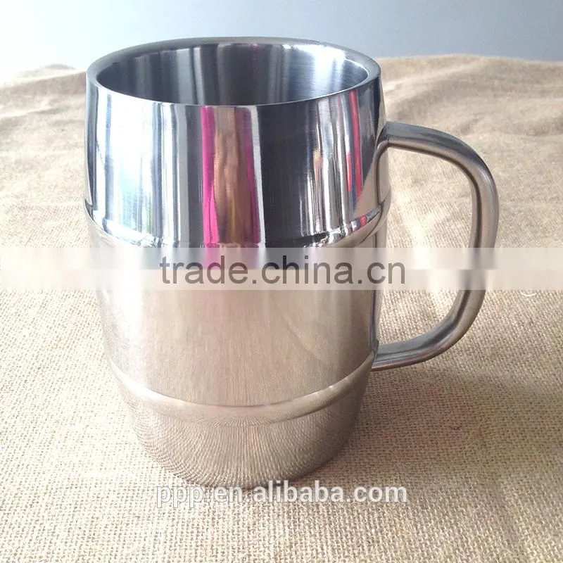 450ml 2014 Hot selling eco-friendly FDA LFGB double layer stainless steel coffee mug cup tumbler