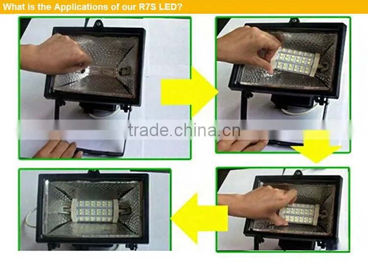China LED bulb R7S LED ceramic flood light 118mm 5050 SMD 10W linear dimmable replace J118 halogen Lamp