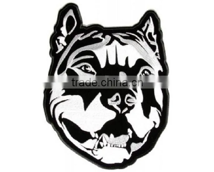 Customized Large Bit Bull Patch iron on Biker Vest