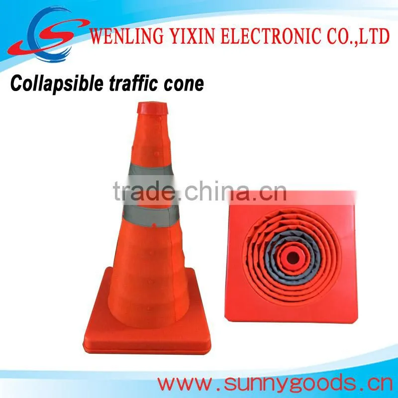 height 700mm retractable glow in the dark traffic cone
