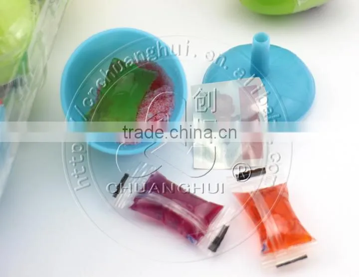 Peg-Top Toy Candy With Jelly and Tattoo