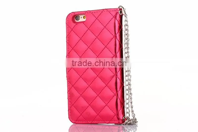 Luxury charm leather handbag wallet purse cover case for iphone6s