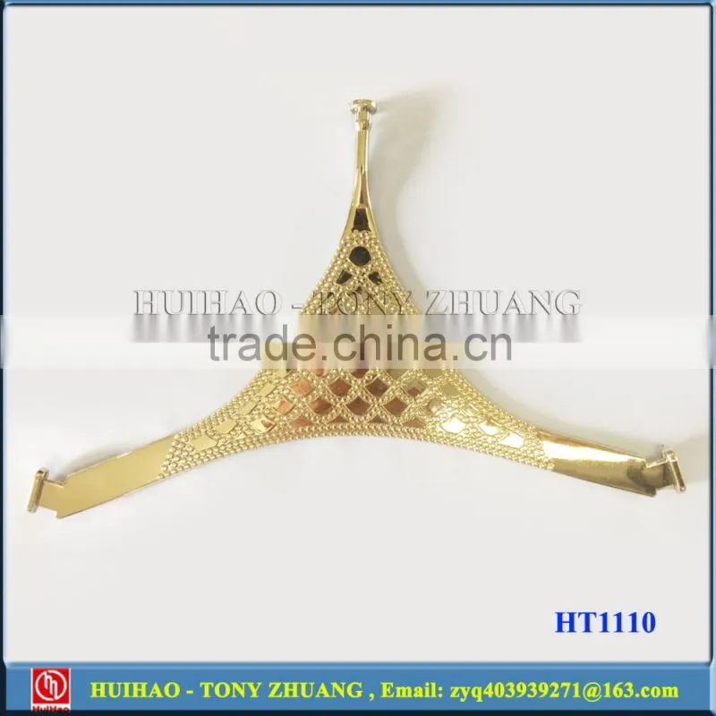 TPU Ladies Gold plating shoe clip accessory upper for slipper HT1110