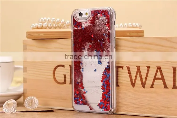 Glitter Stars Quicksand Design PC Case for IPhone 6 /6s /6 plus