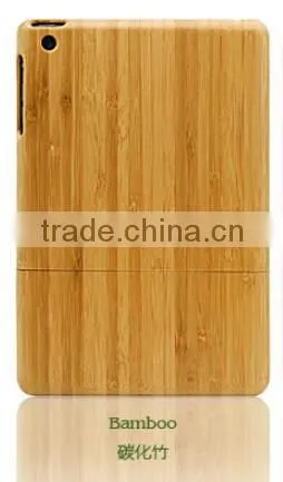 OEM Carbonized Bamboo Wood Case Protective Case for IPad Air two parts with bamboo/alumium buckle
