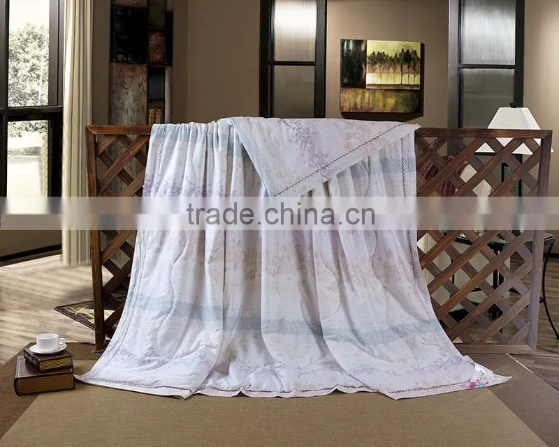 Luxury satin printed rose pattern india silk quilt patchwork bedding set for sale