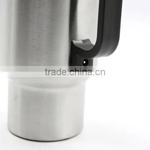 12V 450ml Stainless Steel Car Heated Cup Electronic Thermal Travel Mug Insulation Silver